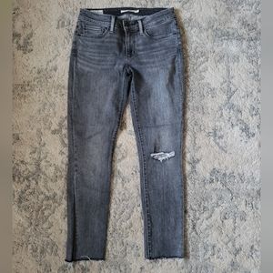 Levi's 711 Skinny Jean Black Dark Gray Size 27